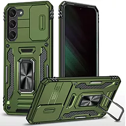 Ударостойкий чехол Camshield Army Ring для Samsung Galaxy S22 Army Green
