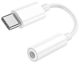 Аудио-переходник Hoco LS35 M-F USB Type-C -> 3.5mm White - миниатюра 3
