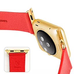 для розумного годинника iWatch Genuine Leather Strap Malibu Series for Apple Watch 38mm Red - мініатюра 3