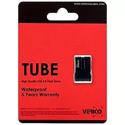 Флешка Verico USB 4Gb Tube (1UDOV-P8BK43-NN) Black - мініатюра 2