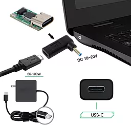 Переходник USB Type-C на DC 4.5x3.0mm + PD Triger 19V for HP - миниатюра 6