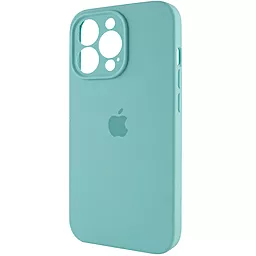 Чехол Silicone Case Full Camera для Apple IPhone 14 Pro Marine Green - миниатюра 3