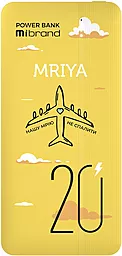Повербанк Mibrand Mriya 20000mAh 20W Yellow (MI20K/Mriya)