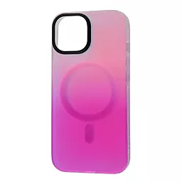 Чехол Wave Matte Gradient Colors with MagSafe для Apple iPhone 15 Pink/Purple