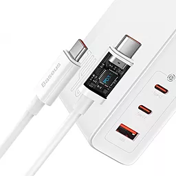 Сетевое зарядное устройство Baseus GaN5 Pro 140w 2xUSB-C/USB-A зorts + USB-C/USB-C 240w cable white (CCGP100202) - миниатюра 2