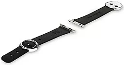 Змінний ремінець для розумного годинника Apple Watch Genuine Leather Strap Malibu Series 38mm Black - мініатюра 2