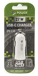 Автомобильное зарядное устройство PowerPlant Type-C 27w USB-C home charger white - миниатюра 4
