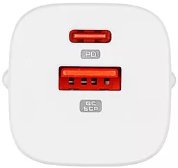 Сетевое зарядное устройство Veron TC-099 30w PD/QC USB-C/USB-A ports white - миниатюра 3