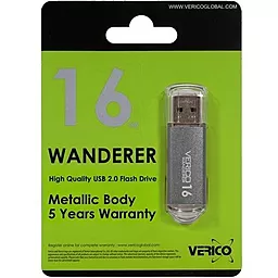 Флешка Verico USB 16Gb Wanderer (1UDOV-M4GYG3-NN) Gray - миниатюра 2