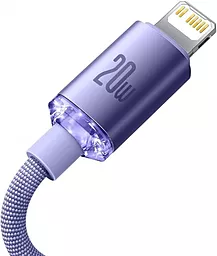 Кабель USB PD Baseus Crystal Shine 20W 2M USB Type-C - Lightning Cable Purple (CAJY000305) - миниатюра 3
