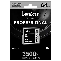 Карта памяти Lexar Compact Flash 64GB CFast 2.0 Professional 3500X (LC64GCRBEU3500) - миниатюра 2