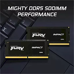 Оперативная память для ноутбука Kingston Fury 16 GB SO-DIMM DDR5 6400 MHz Impact (KF564S38IB-16) - миниатюра 5