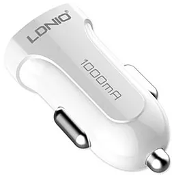 Автомобильное зарядное устройство LDNio Car charger 5W 1A USB-A White (DL-C17) - миниатюра 2