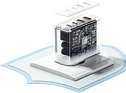 Сетевое зарядное устройство Essager Quya 100w GaN 2xUSB-C/2xUSB-A ports home charger black (ECT2CA-QYB01-Z) - миниатюра 5