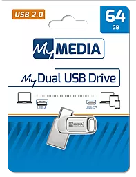 Флешка Verbatim MyDual 64 GB USB 2.0/USB-C (069267) - миниатюра 4