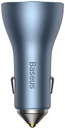 Автомобильное зарядное устройство Baseus 65w PD/QC 2xUSB-C/USB-A blue (CGJP010003) - миниатюра 4