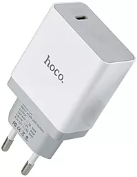 Сетевое зарядное устройство с быстрой зарядкой Hoco C24 QC3.0 Bele Type-c 18W White
