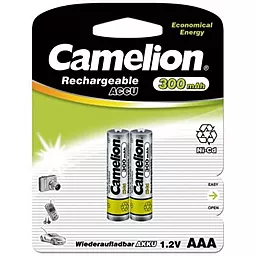 Акумулятор Camelion R03 AAA 300mAh Ni-Cd 2шт (NC-AАA300BP2) 1.2 V