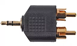 Аудио переходник Cablexpert A-458 Aux mini Jack 3.5 mm - 2хRCA M/M black - миниатюра 3