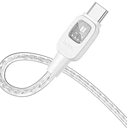 Кабель USB PD Hoco U124 Stone Stone silicone intelligent power-off 60w 3a 1.2m USB Type-C - Type-C cable gray - миниатюра 4