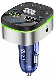 Автомобильное зарядное устройство с FM-модулятором Hoco E71 Crystal 18W QC3.0 Dark Blue