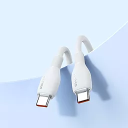 Кабель USB PD Baseus Pudding Series Fast Charging 100w 5a 2m Type-C - Type-C cable white - миниатюра 5