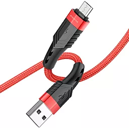 Кабель USB Borofone BU35 12W 2.4A 1.2M USB - micro USB Cable Red - миниатюра 2