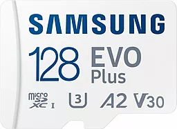 Карта памяти Samsung microSDXC  128GB Class 10 UHS-I U3 V30 A2 EVO Plus + SD Adapter MB-MC128KA - миниатюра 2