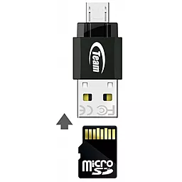 Флешка Team 8GB M141 Black USB 2.0 OTG (TUSDH8GCL1036) - миниатюра 5