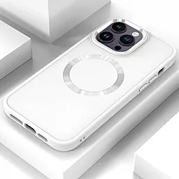 Чехол Epik TPU Bonbon Metal Style with MagSafe для Apple iPhone 14 White - миниатюра 3
