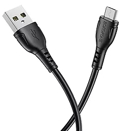 Кабель USB Borofone BX51 2.4A micro USB Cable Black - миниатюра 2