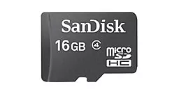 Карта памяти SanDisk microSDHC 16GB Class 4 (SDSDQM-016G-B35)