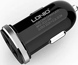 Автомобільний зарядний пристрій LDNio Car charger 12W 2.1A 2xUSB-A Black (DL-C22) - мініатюра 4