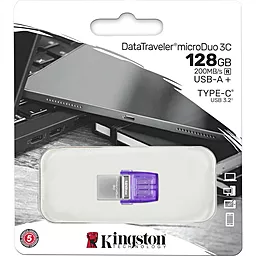 Флешка Kingston 128 GB DataTraveler microDuo 3C (DTDUO3CG3/128GB) - миниатюра 3