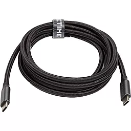 Кабель USB HD/PD CABLETIME 100w 5a 20Gbps 4k 60hz 2m USB Type-C - Type-C Cable Black (CA914234) - миниатюра 2