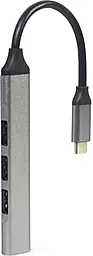 USB Type-C хаб Gembird 4-in-1 silver (UHB-CM-U3P1U2P3-02) - миниатюра 2