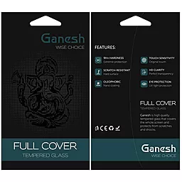 Защитное стекло Ganesh (Full Cover) для Apple iPhone 13, iPhone 13 Pro, iPhone 14 Черный - миниатюра 4