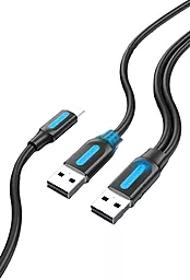 Кабель USB Vention 15w 3a USB - USB Type-C cable black (CQKBF) - миниатюра 2