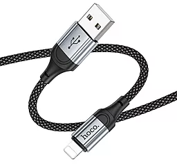 Кабель USB Hoco КX102 Fresh charging 12w 2.4a Lightninhg cable black - миниатюра 3