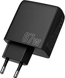Сетевое зарядное устройство Proove Shot 67w GaN 2xUSB-C/USB-A ports home chargerg black (WCSG67120001) - миниатюра 2
