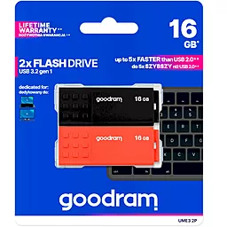 Флешка GooDRam 2x16 GB UME3 MIX 2-PACK USB (UME3-0160MXR11-2P) - миниатюра 5
