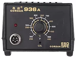 Паяльная станция одноканальная, портативная, компактная Gordak 936A (Паяльник, керамический, 60Вт) - миниатюра 4