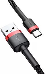 Кабель USB Baseus Cafule 3A USB Type-C Cable Red/Black (CATKLF-B91) - миниатюра 2