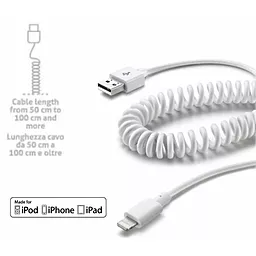 Кабель USB Cellular Line lightning cable White (USBDATACOIMFIIPH5) - миниатюра 2