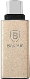 OTG-переходник Baseus Sharp series Type-C USB 3.1 to USB 3.0 Gold (CATYPEC-DL0R) - миниатюра 2