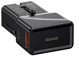 Сетевое зарядное устройство Baseus Universal (4in1) Conversion Plug PPS USB/Type-C 18W Black - миниатюра 4