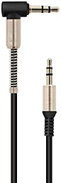 Аудио кабель Walker A710 L-Shape AUX mini Jack 3.5mm M/M Cable 1 м black - миниатюра 2