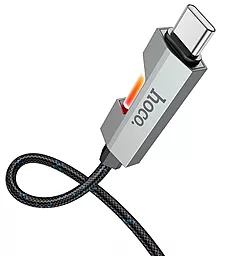 Кабель USB PD Hoco U123 Regent colorful charging 60w 3a 1.2m USB Type-C - Type-C cable black - миниатюра 2