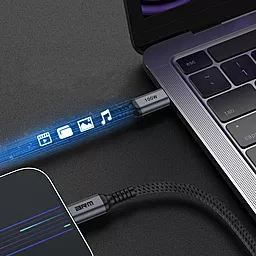 Кабель USB PD ArmorStandart 100w 5a 2m USB Type-C - Type-C cable black/grey (ARM69371) - миниатюра 4