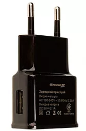 Сетевое зарядное устройство Grand-X 2.1A home charger + micro USB cable black (CH-03UMB) - миниатюра 4